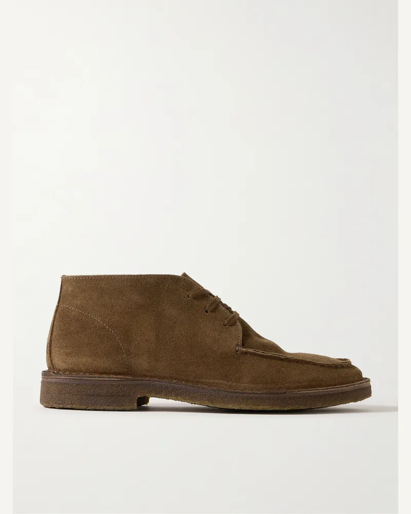 Drake's Crosby Chukka-Stiefel aus Veloursleder Braun