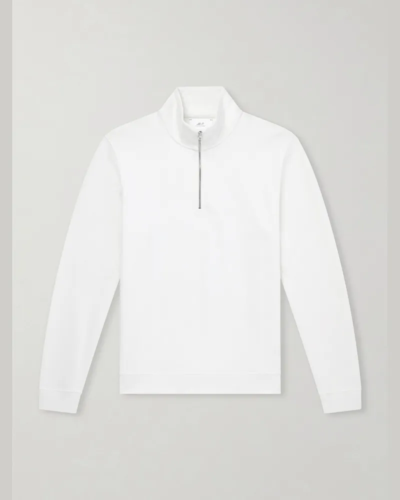 MR P. Cotton Zip-Up Sweater Neutrals