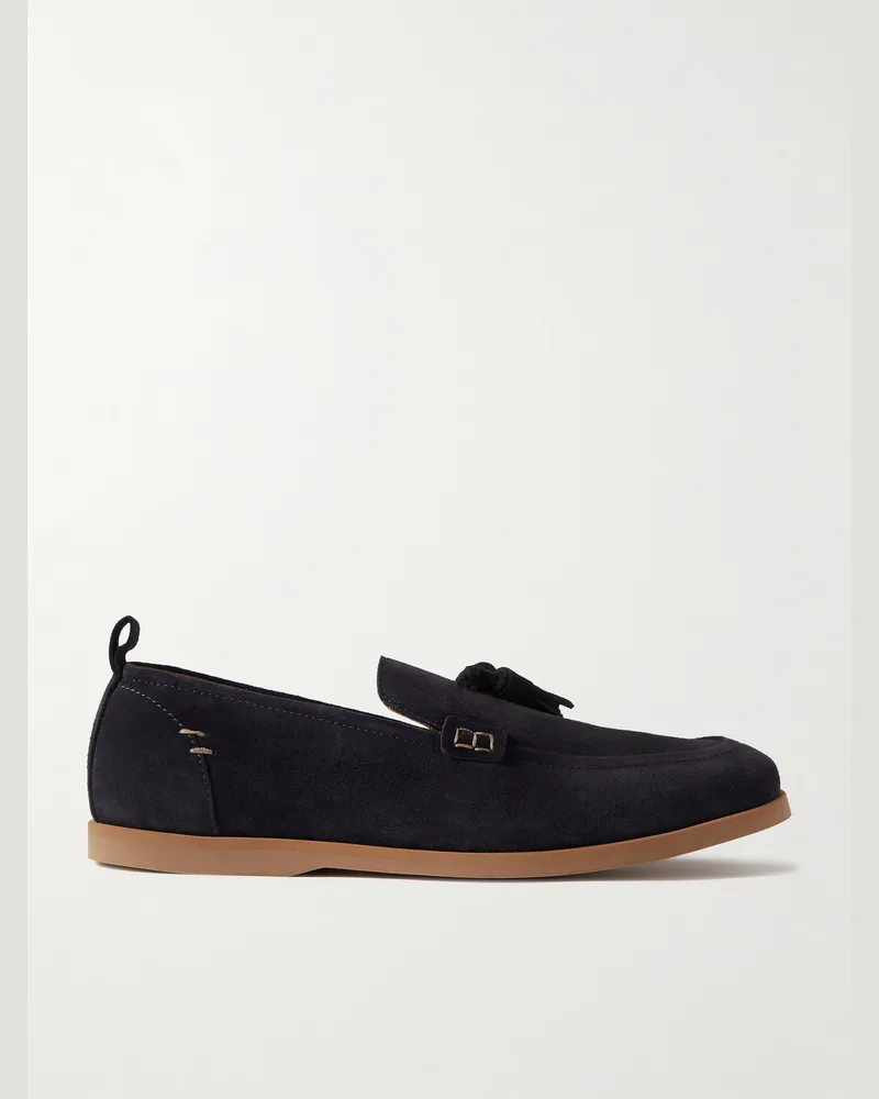 MR P. Leo Loafers aus Veloursleder mit Troddeln Blau