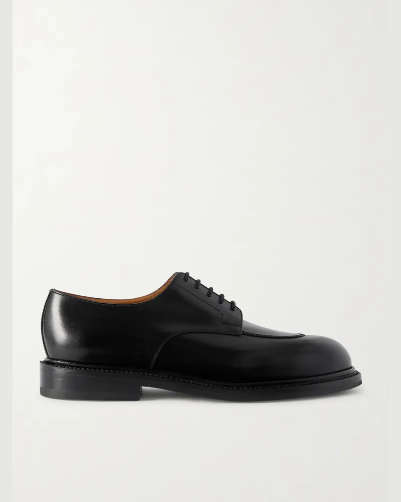 JM Weston Leather Derby Shoes Black