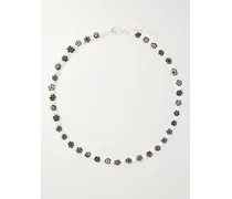 Jengo Kette aus Silber mit Zierperlen aus Glas und Perlen