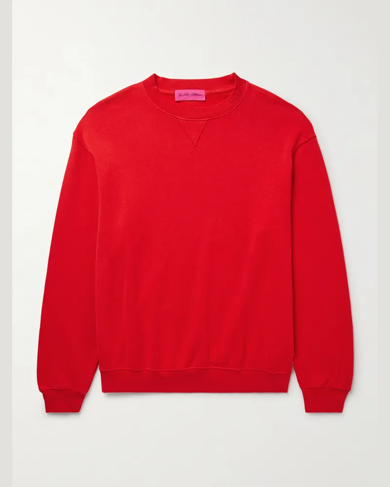 The Elder Statesman Daily Crew Sweatshirt aus Jersey aus einer Baumwoll-Kaschmirmischung Rot