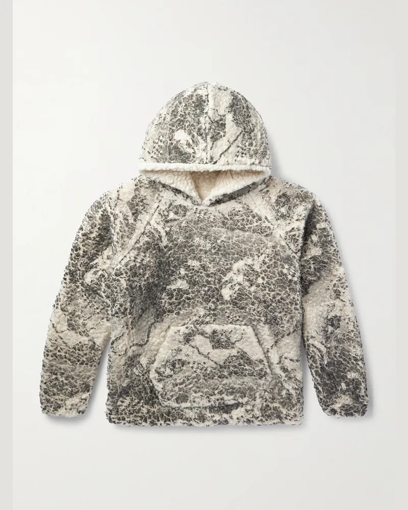 ERL Printed Fleece Hoodie Gray