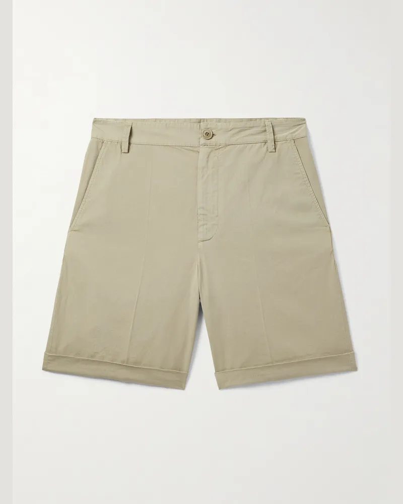 A.P.C. Andrew Straight-Leg Cotton Shorts Green