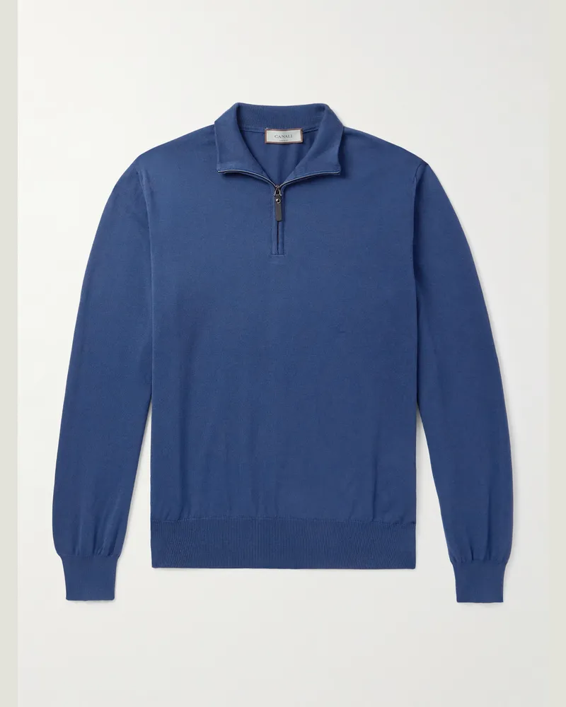 Canali Troyer aus Baumwolle Blau