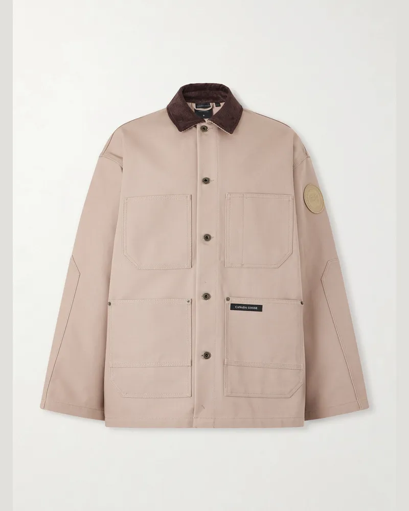 Canada Goose Beaumont Corduroy-Trimmed Cotton Jacket Neutrals