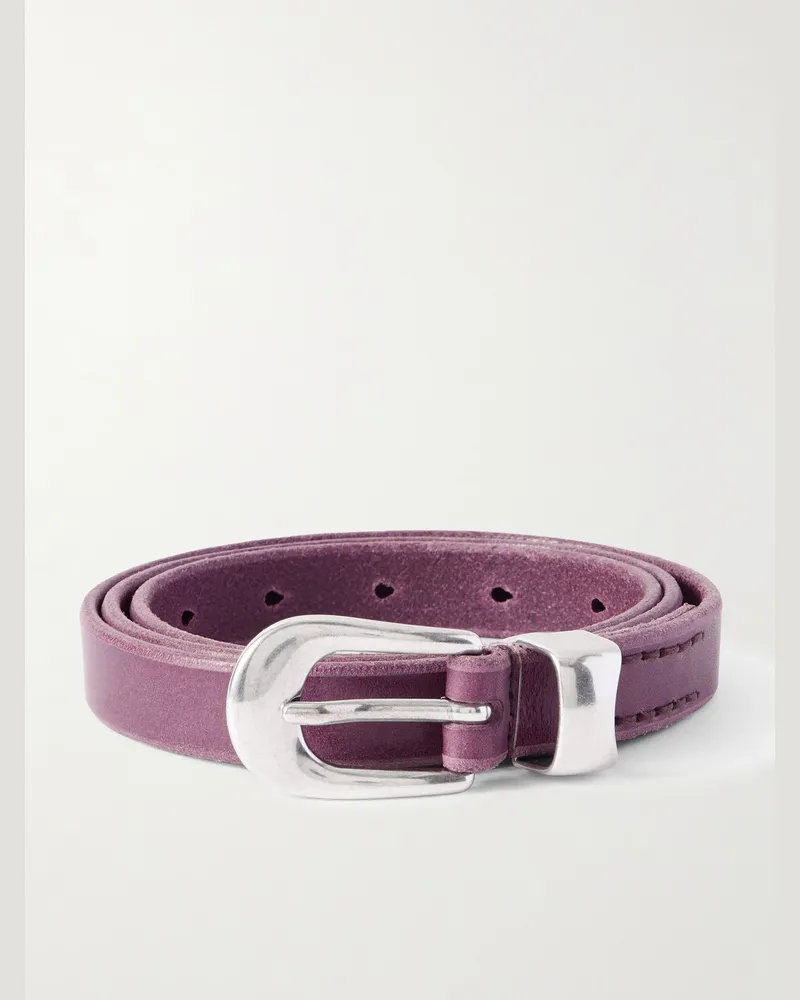 Our Legacy Gürtel aus Leder, 2 cm Burgunder