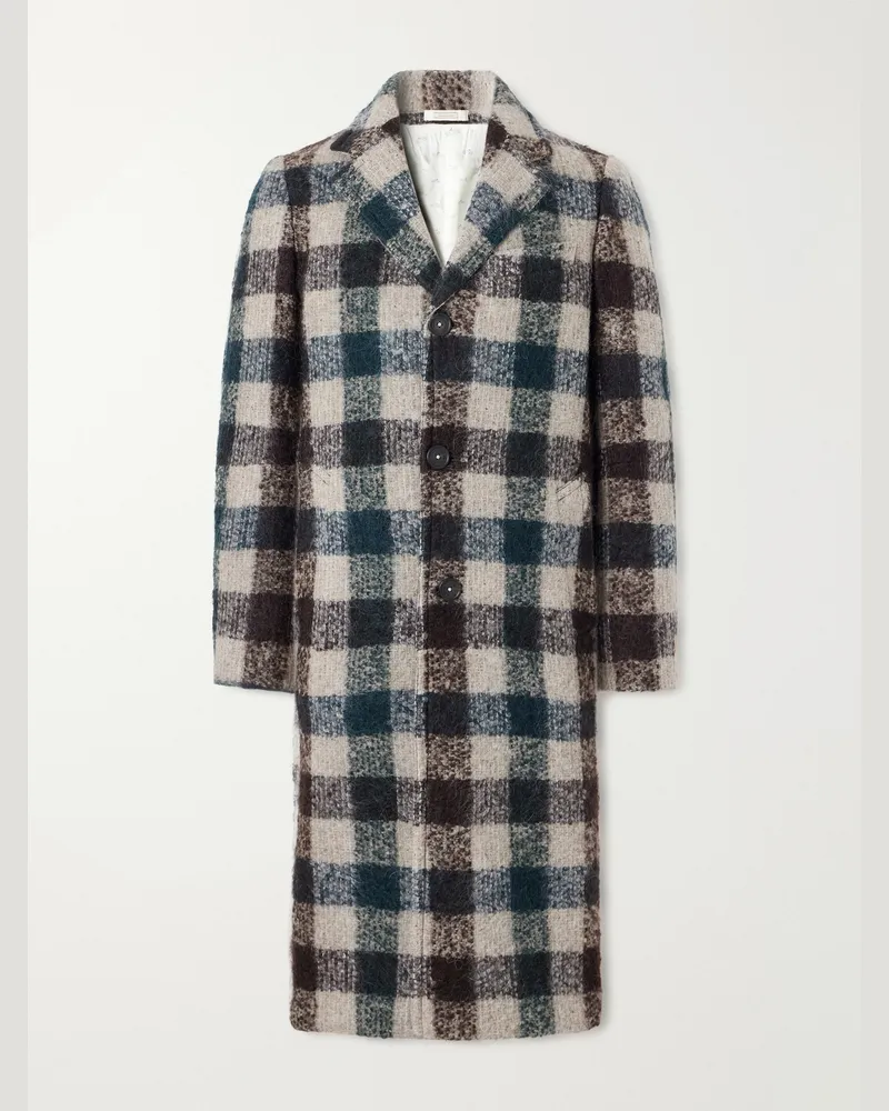 Massimo Alba Mercury Checked Brushed Wool-Blend Bouclé Coat Multi