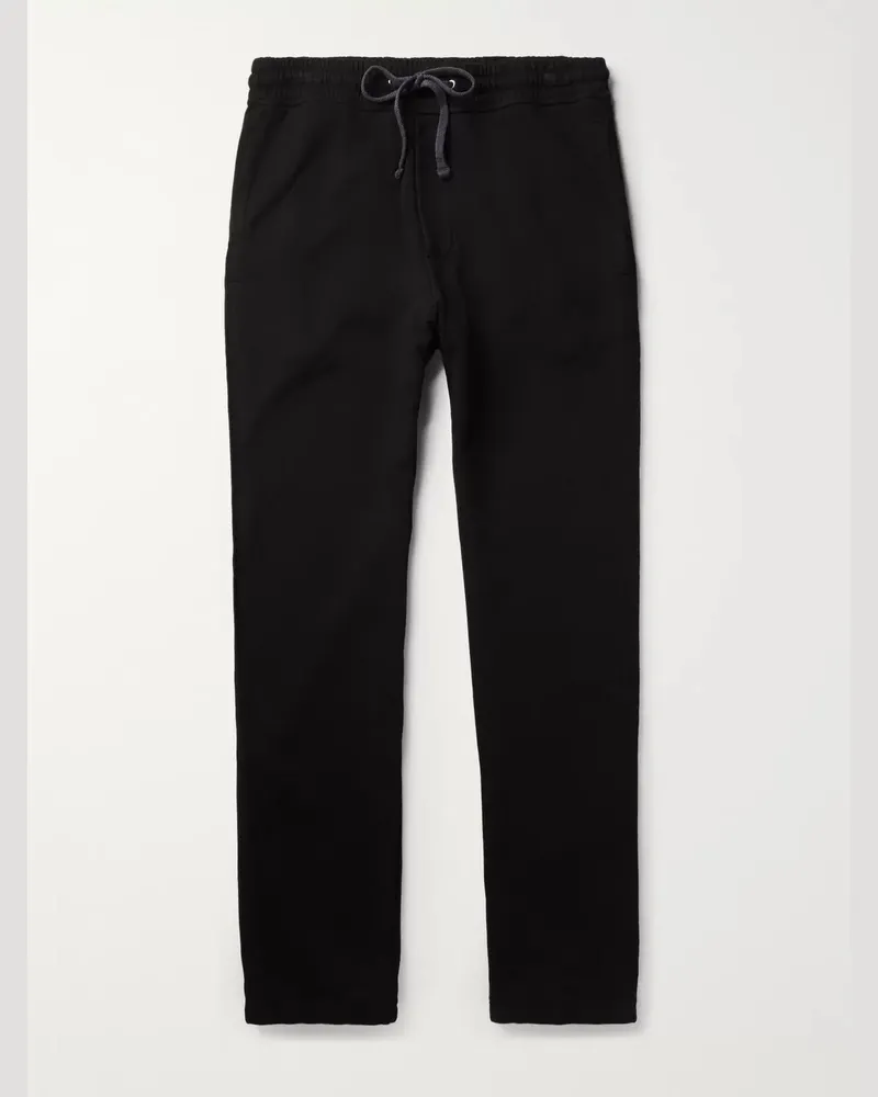 James Perse Loopback Supima Cotton-Jersey Sweatpants Schwarz