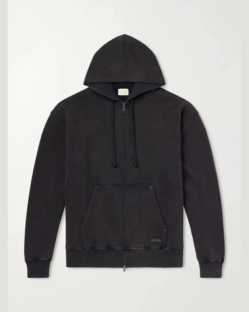 Aimé Leon Dore Cotton-Jersey Zip-Up Hoodie Black
