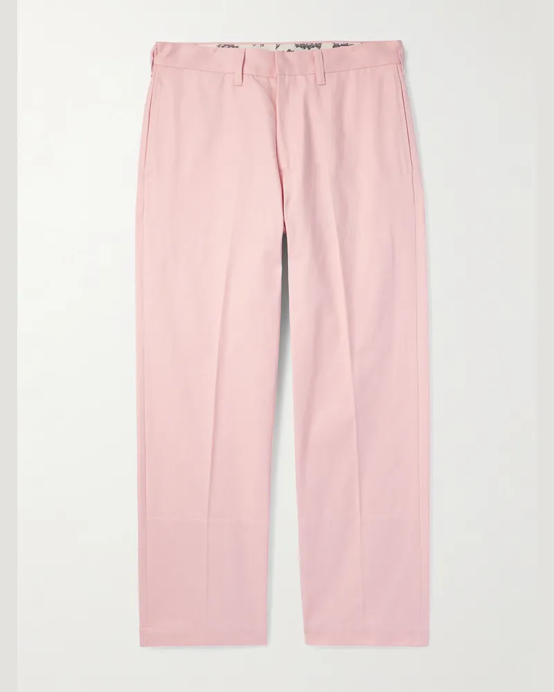 SAINT MXXXXXX Gerade geschnittene Hose aus Baumwoll-Twill Pink