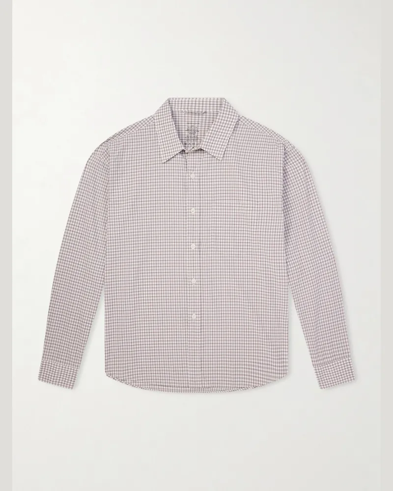 Mfpen Executive Hemd aus karierter Baumwollpopeline Braun