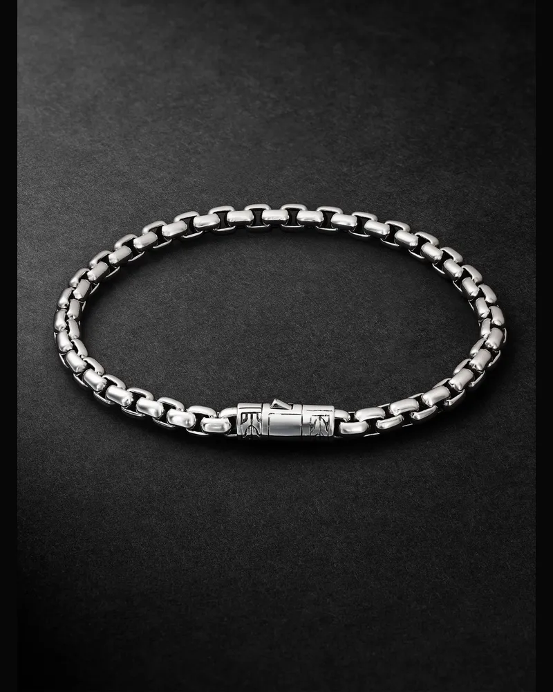 John Hardy Sterling Silver Box Chain Bracelet Silver