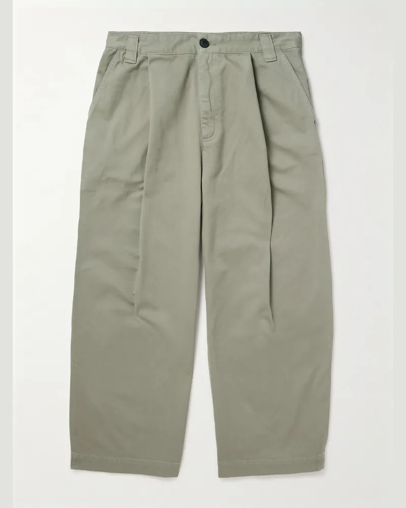AGOLDE Gaius schmal zulaufende Chino aus Twill aus regenerativer Baumwolle mit Falten Grau