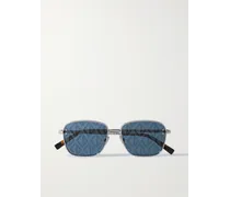 CD Diamond S4U silberfarbene Sonnenbrille mit D-Rahmen und Details aus Azetat
