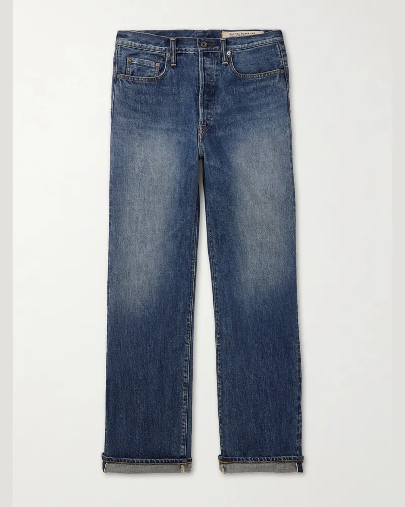 KAPITAL Zimbabwe Straight-Leg Jeans Blue