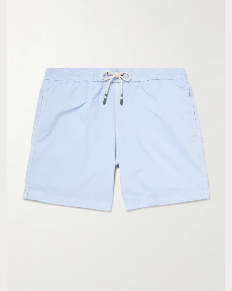 Hartford Slim-Fit Mid-Length Swim Shorts Blue
