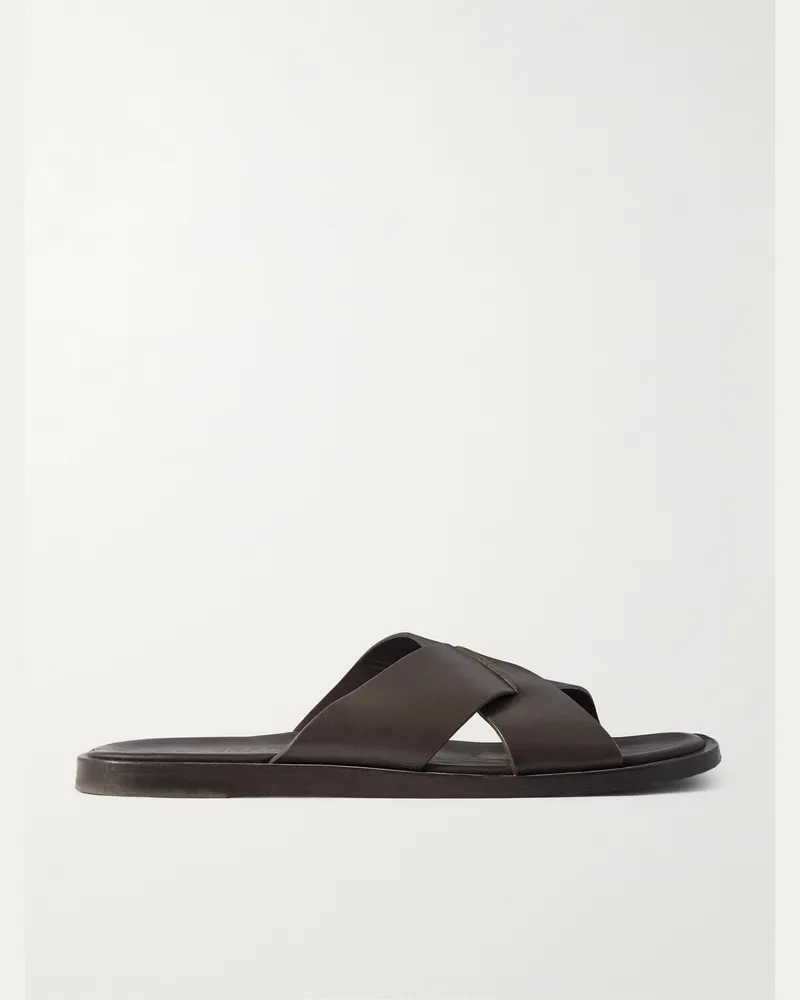 Orlebar Brown Muro Sandalen aus Leder Braun