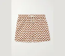 Copacabana gerade geschnittene, mittellange Badeshorts aus recyceltem Material mit Print