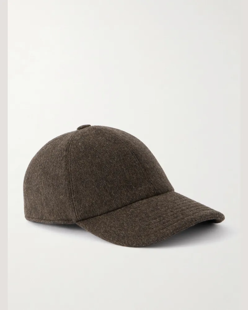 PURDEY Merino Wool Baseball Cap Brown
