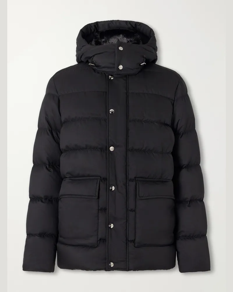 Herno Arendelle Hooded Quilted Shell Down Jacket Black