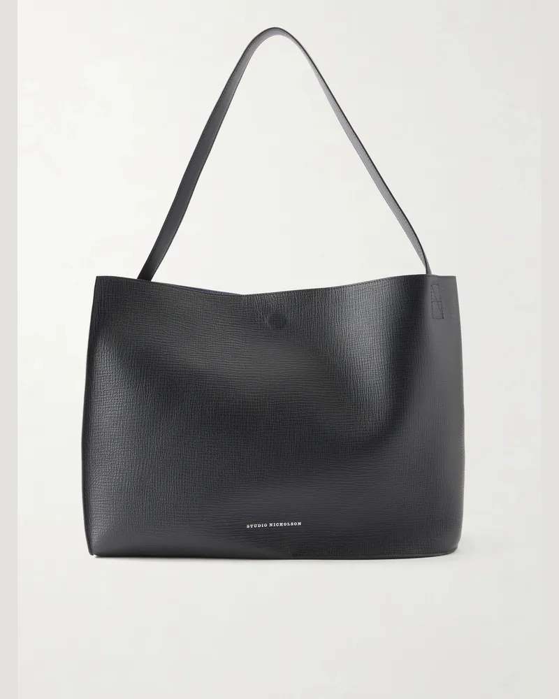 Studio Nicholson The Reflection Leather Tote Black