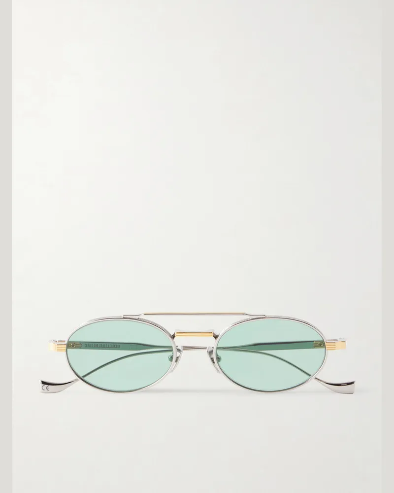Cutler and Gross 1427 Round-Frame Silver-Tone Sunglasses Silver