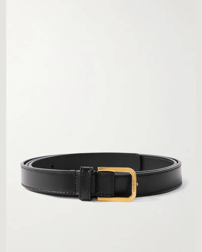 Saint Laurent Leather Belt Black