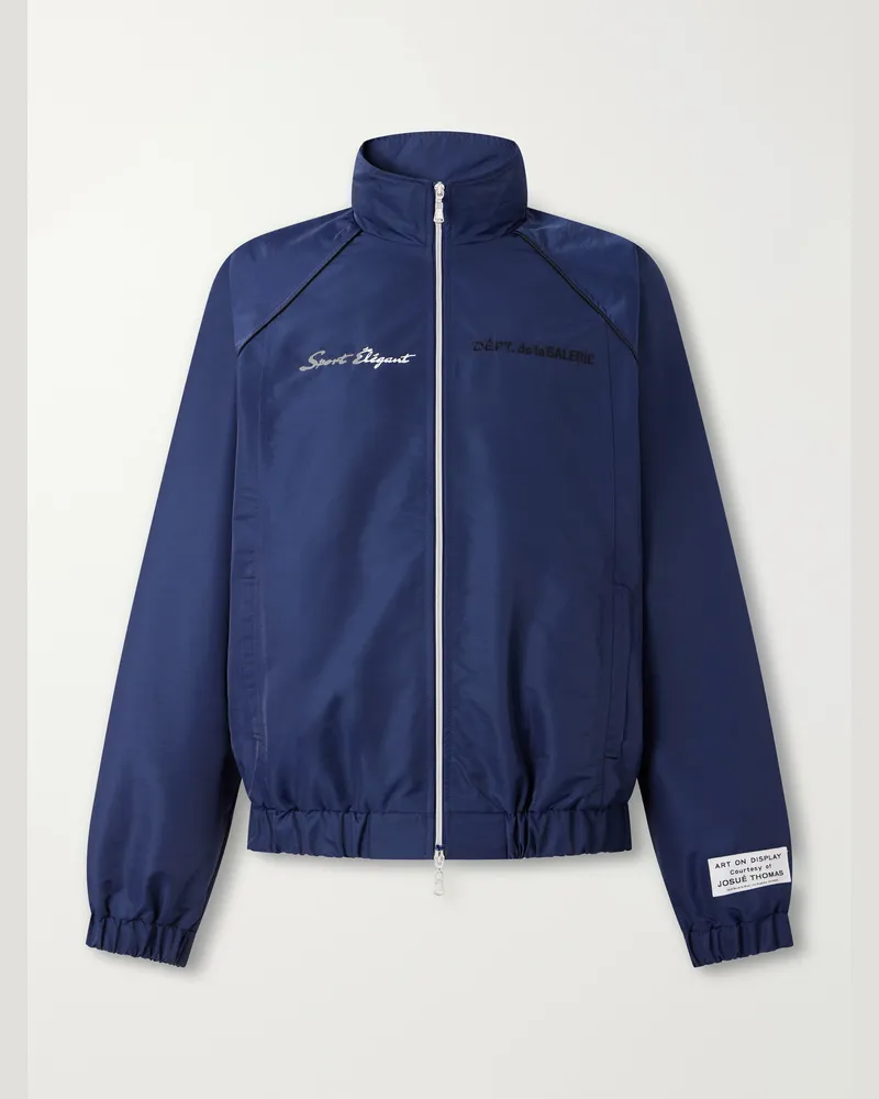 GALLERY DEPT. Logo-Embroidered Shell Jacket Blue