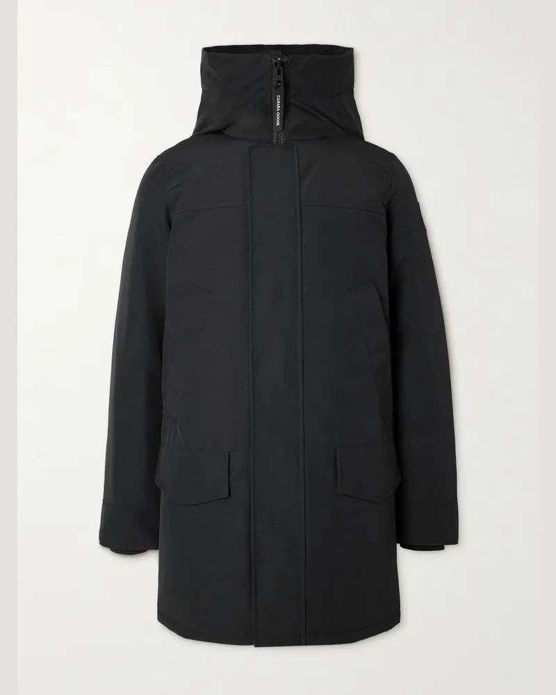 Canada Goose Langford Daunenparka aus Arctic-Tech®-Shell mit CORDURA®-Besatz und Kapuze Schwarz