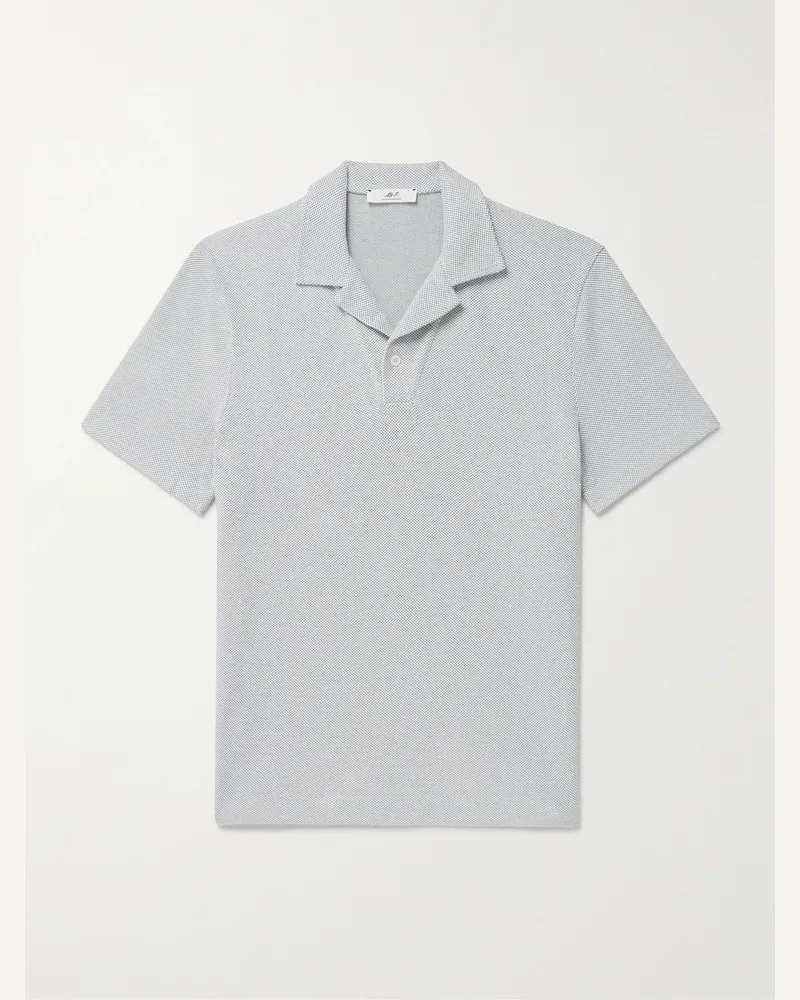 MR P. Organic Cotton-Piqué Polo Shirt Blue