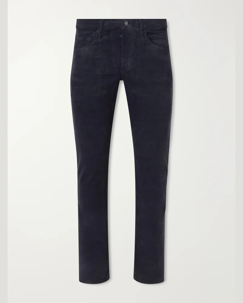 Tom Ford Slim-Fit Cotton-Blend Corduroy Trousers Black