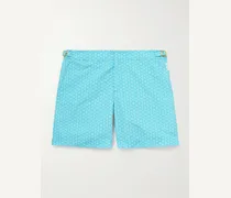 Lamborghini Bulldog Reticolo Straight-Leg Mid-Length Recycled Swim Shorts