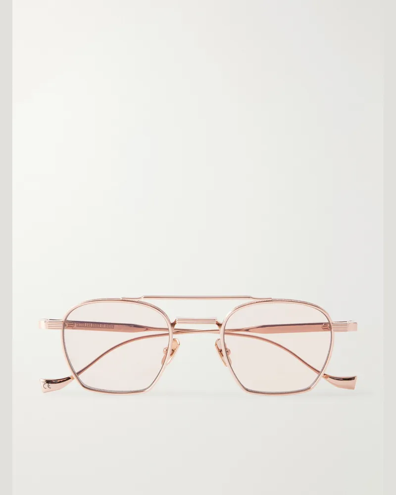 Cutler and Gross 1425 Square-Frame Gold-Tone Sunglasses Pink