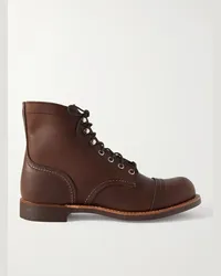 Red Wing Shoes 8085 Iron Ranger Schnürstiefel aus Leder Braun