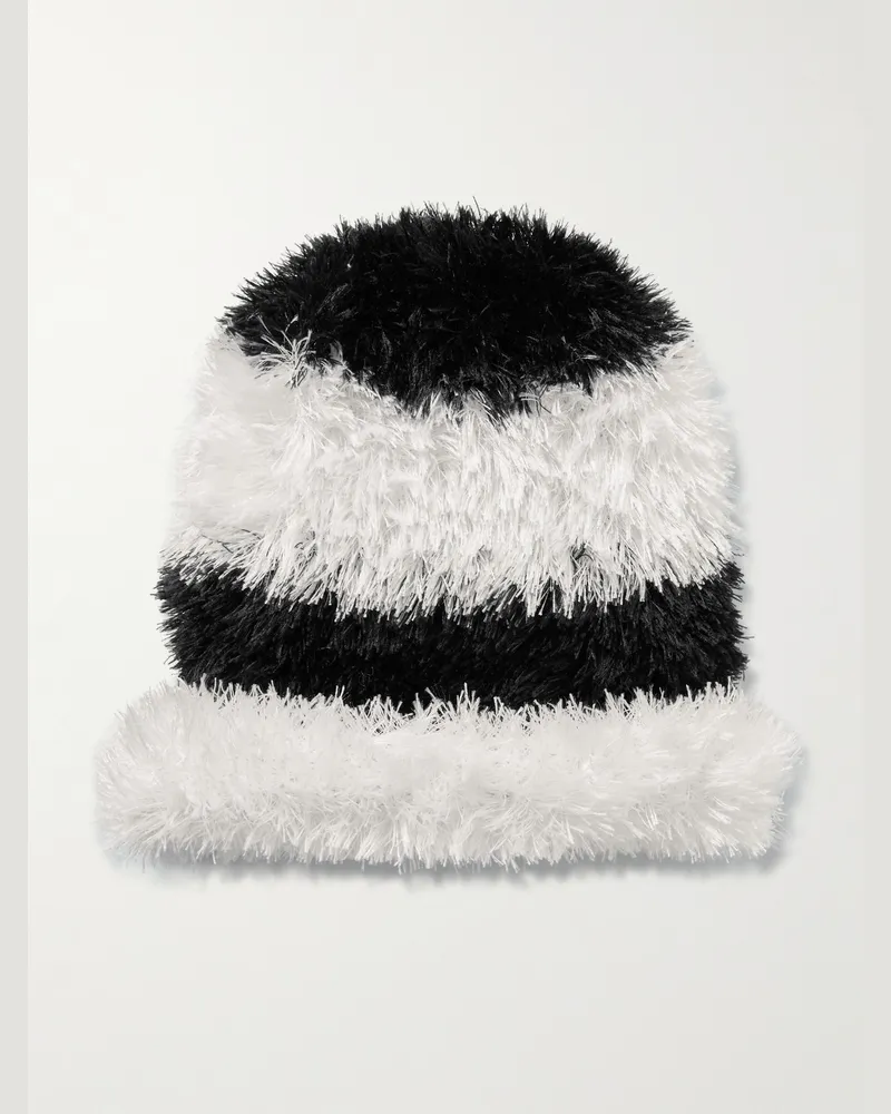 Nicholas Daley Oversized Striped Brushed-Knit Beanie Multi