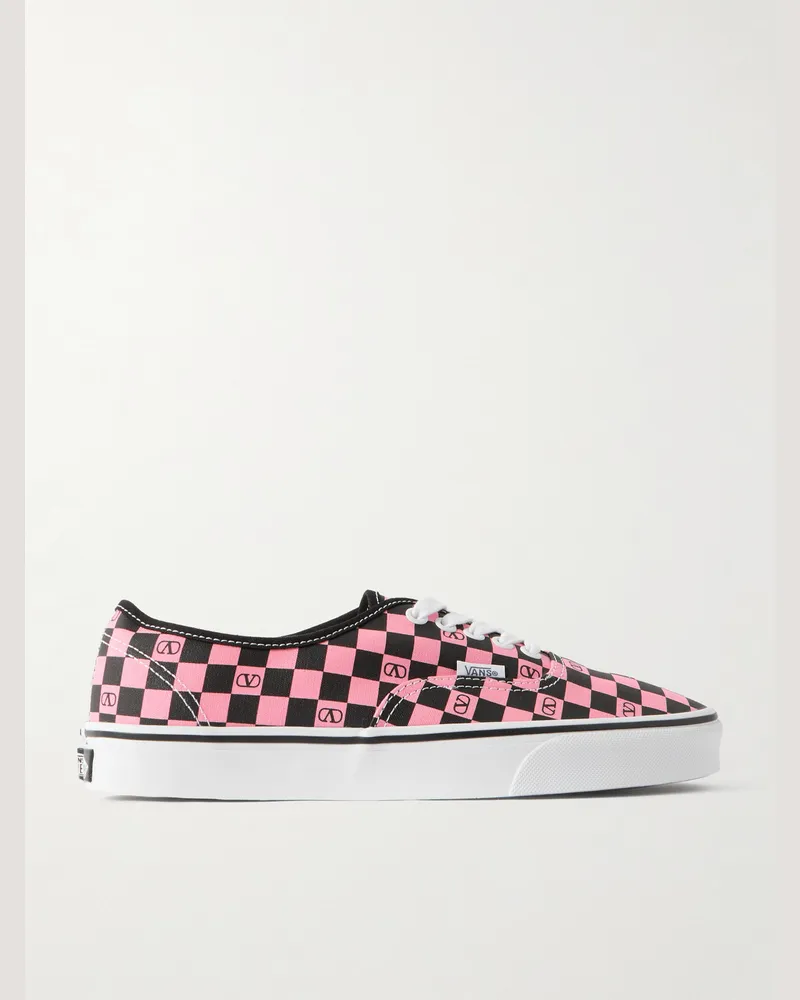Valentino Garavani Vans Sneakers aus Canvas mit Karomuster Pink