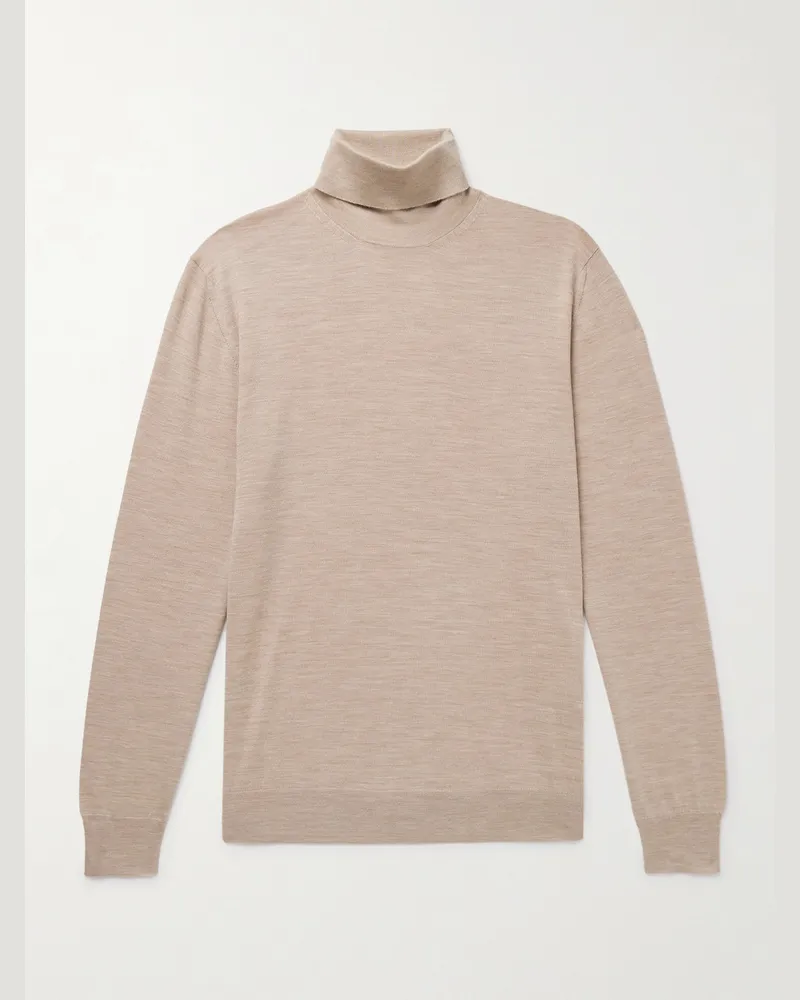 LARDINI Rollkragenpullover aus Schurwolle Neutral