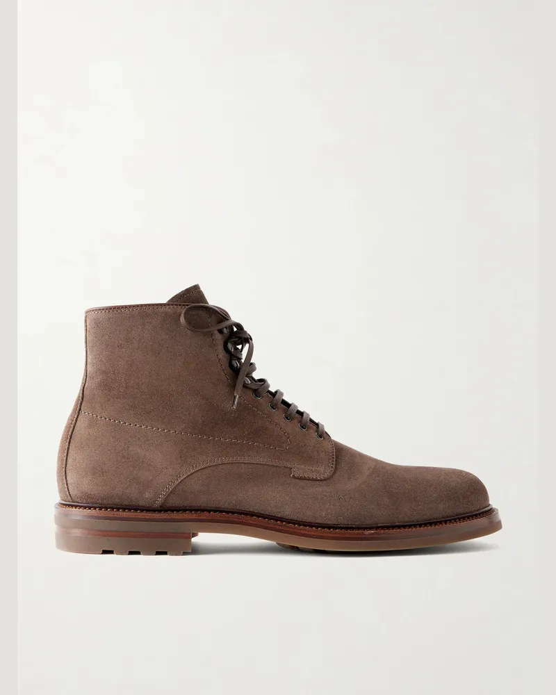 Officine Creative Italia Aston Flexi 003 Suede Boots Brown