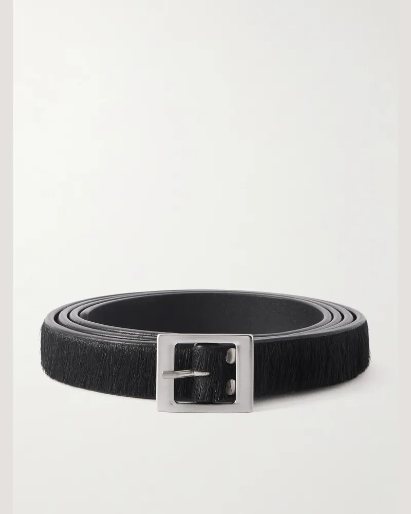 Rick Owens Gürtel aus Kalbshaar, 2 cm Schwarz