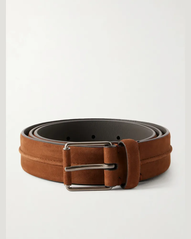 Ermenegildo Zegna 3cm Leather Belt Brown