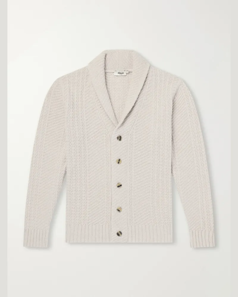 Altea Shawl-Collar Wool and Cashmere-Blend Cardigan Neutrals