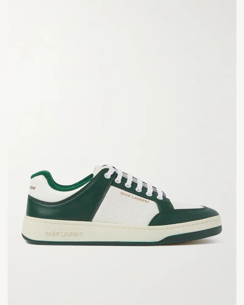 Saint Laurent SL/61 Sneakers aus Mesh und Leder Grün