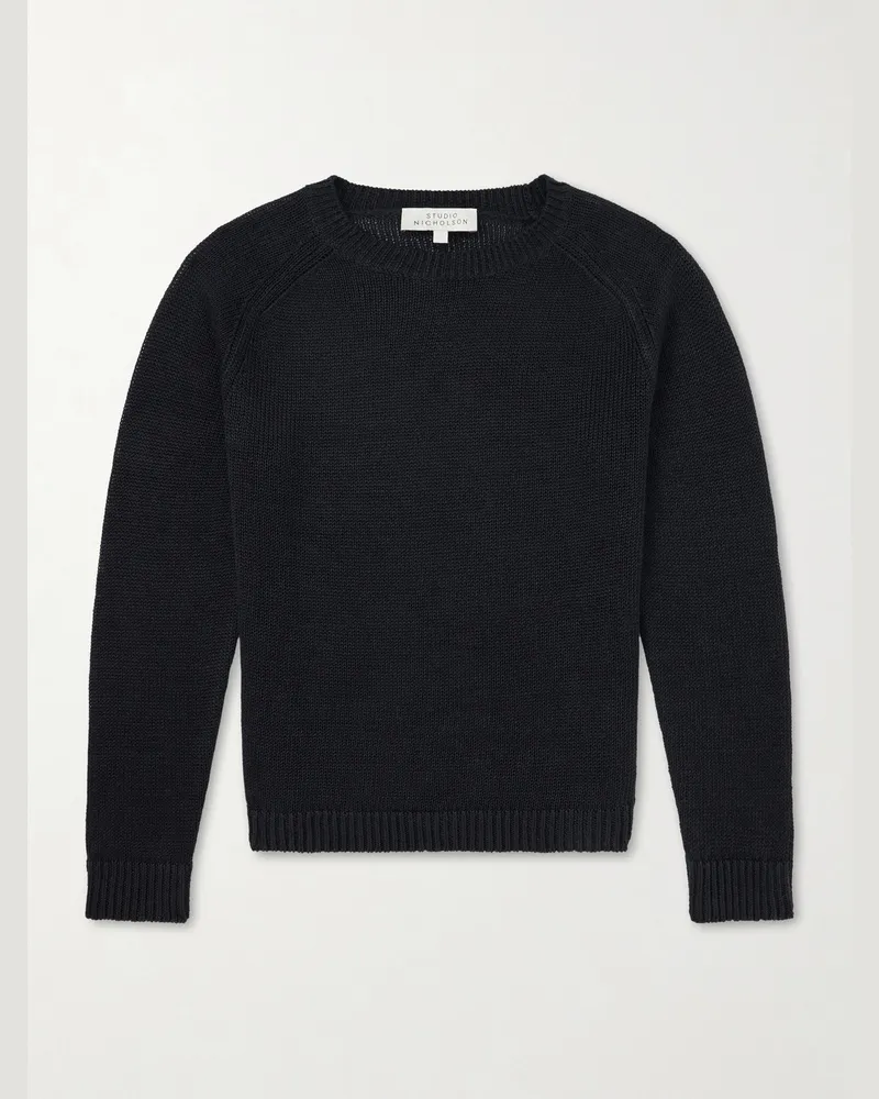 Studio Nicholson Costes Linen Sweater Black
