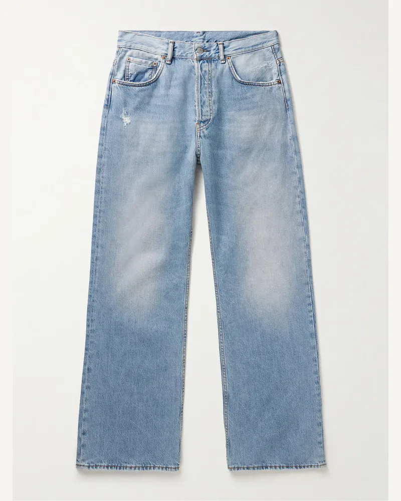 Acne Studios 2021M Schlagjeans in Distressed-Optik Blau