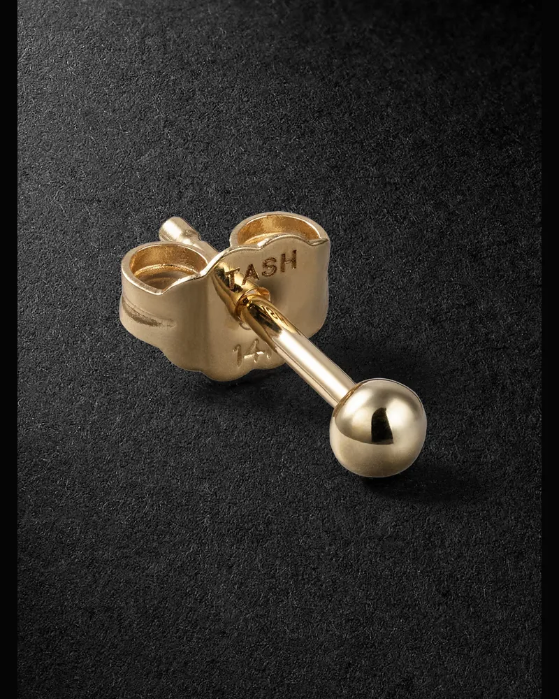 Maria Tash Ball Stud einzelner Ohrstecker aus 14 Karat Gold, 2,5 mm Gold