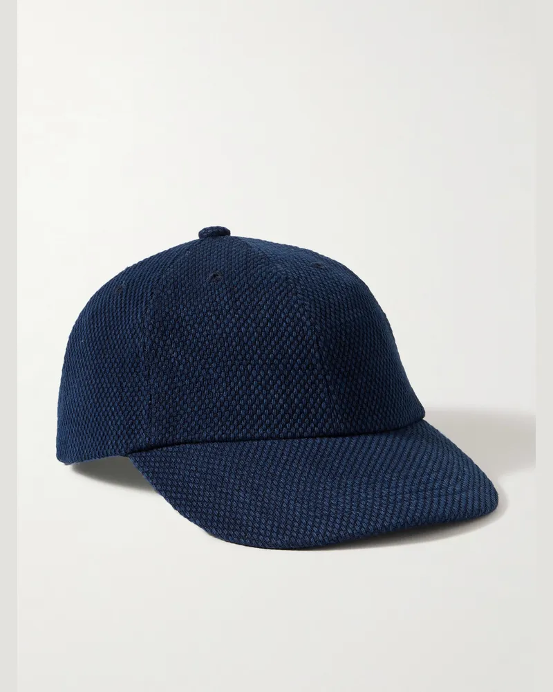 Blue Blue Japan Sashiko Cotton Baseball Cap Blue