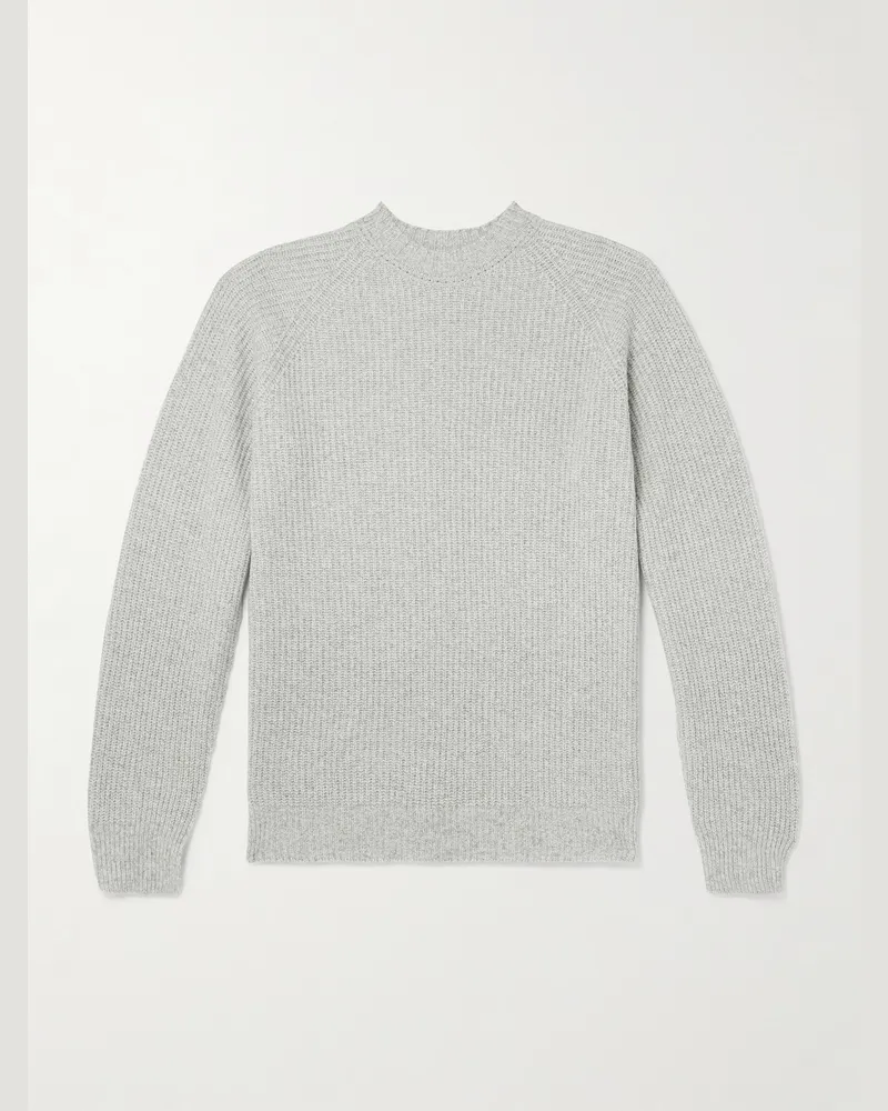 John Smedley Oxnard Pullover aus einer Mischung aus recyceltem Kaschmir und Wolle Grau