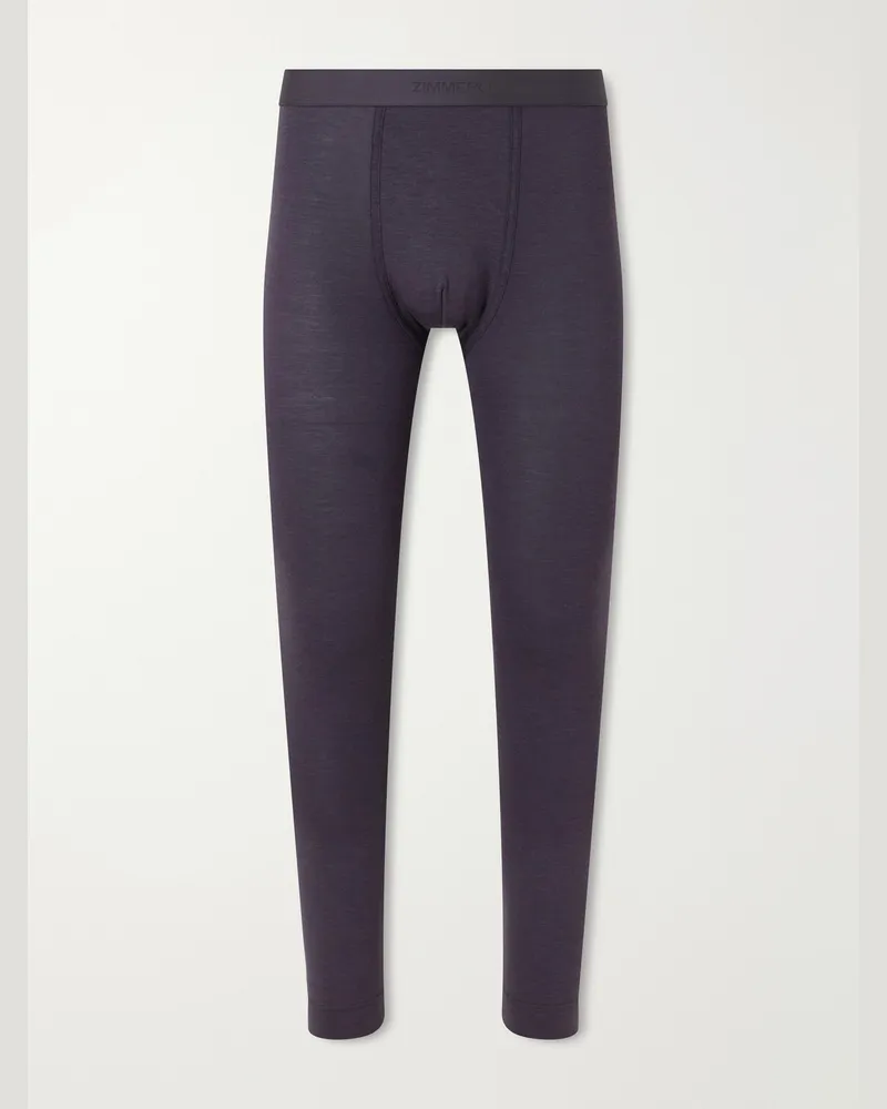 Zimmerli Cozy Comfort Modal-Blend Jersey Pyjama Bottoms Black