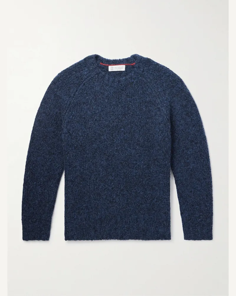 Brunello Cucinelli Pullover aus einer Alpakawollmischung Blau